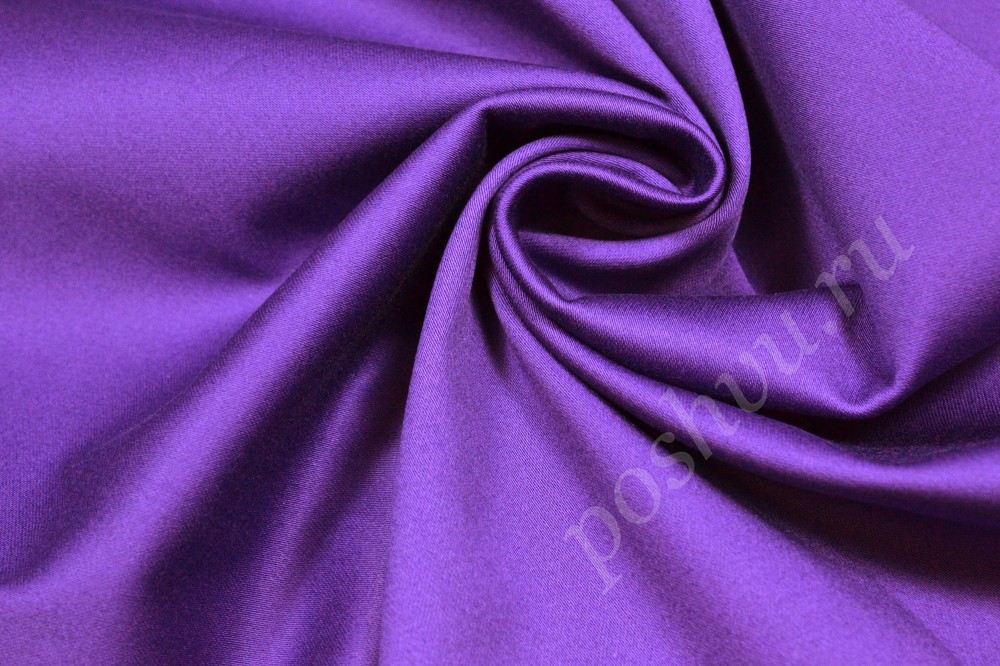 Сатиновая ткань фиолетового цвета с преламутром
