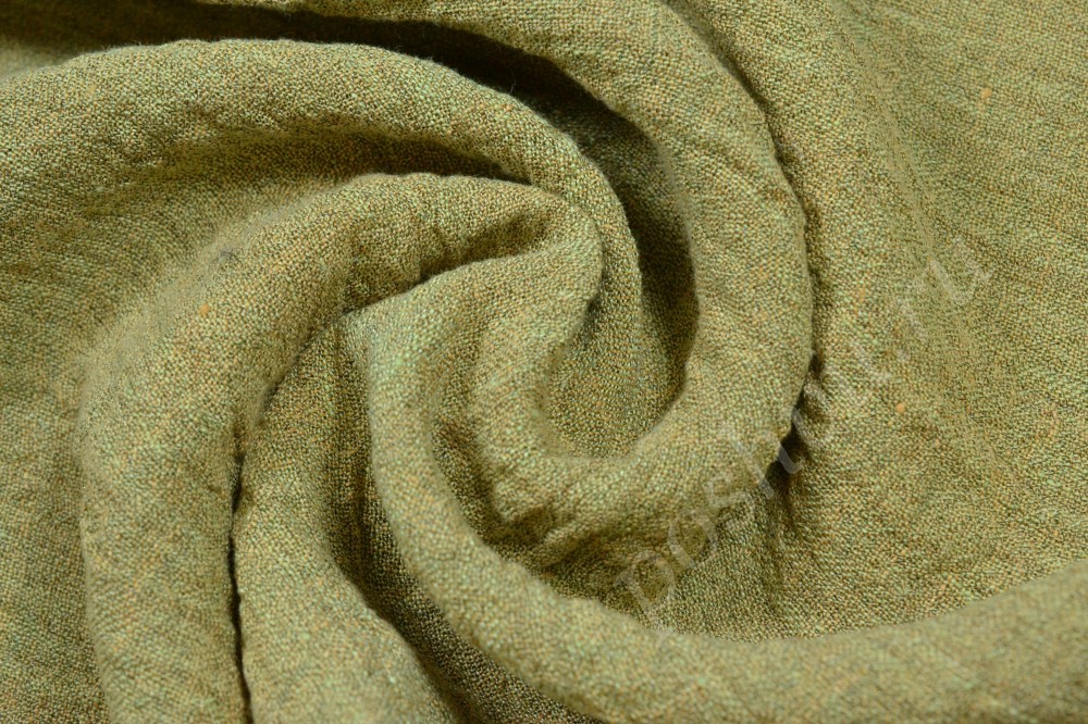 Ткань лен изысканного оливкового оттенка