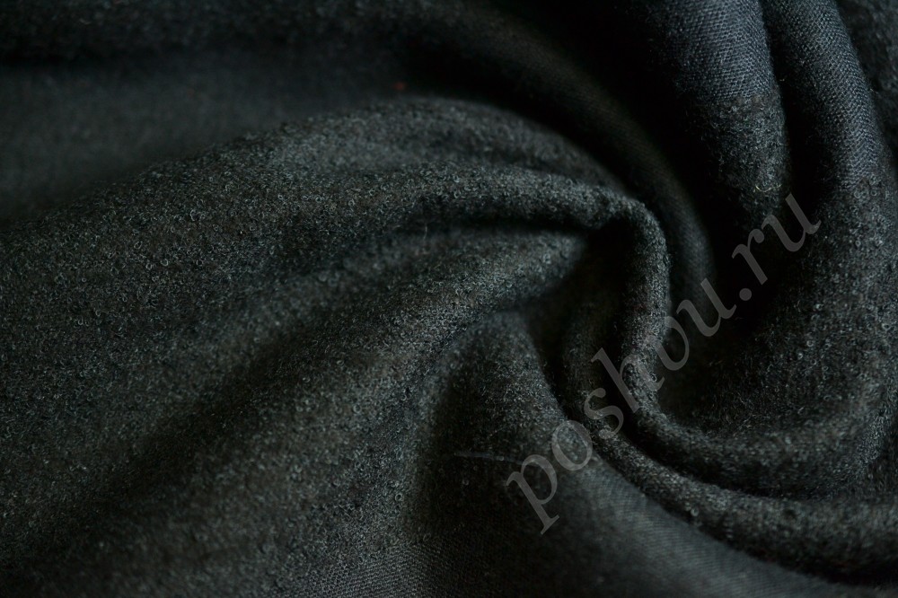 Ткань костюмная стильного антрацитово-серого оттенка