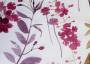 Портьерная ткань рогожка DIVINE мелкие пурпурно-лиловые цветы на белом фоне