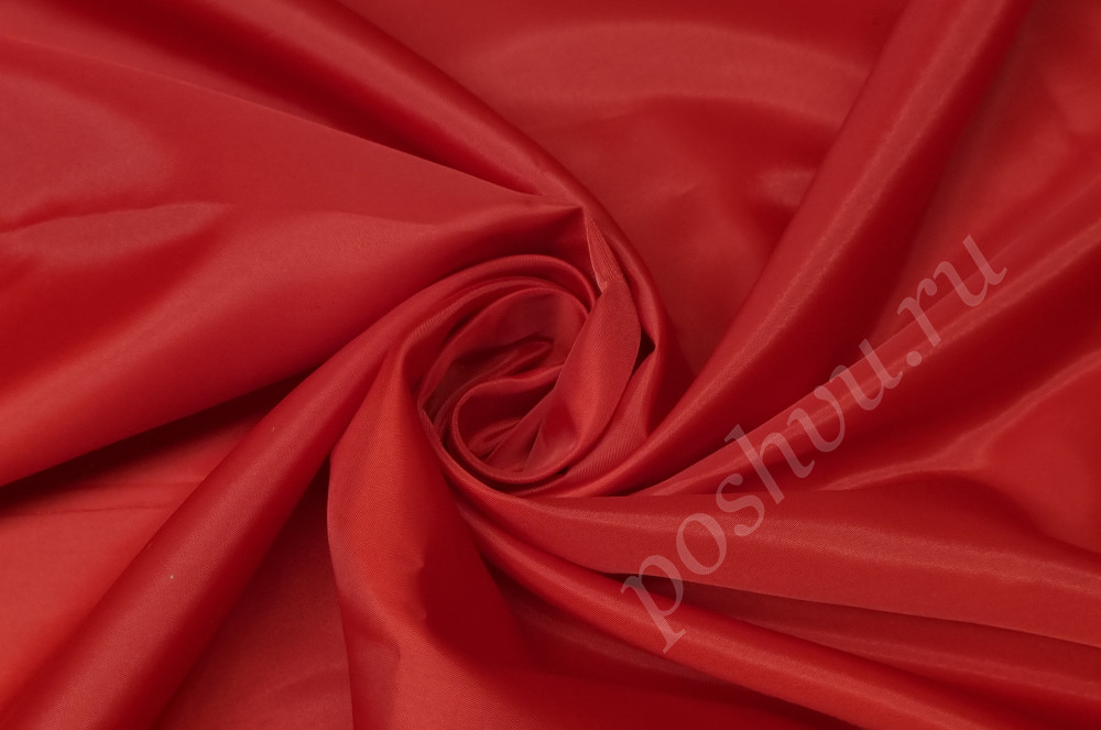 Подкладочная ткань, цвет красный, 50 гр/м2