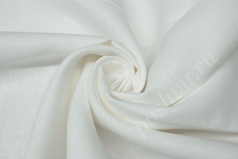 Льняная бельевая ткань белого цвета 150см.