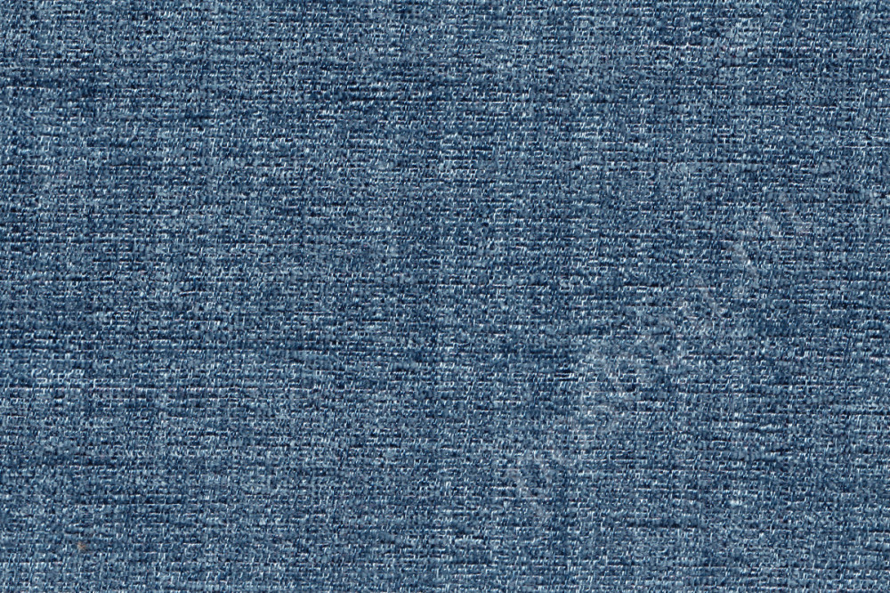 Портьерная ткань ISABELLA бархатистая, однотонная синего цвета, шир.139см