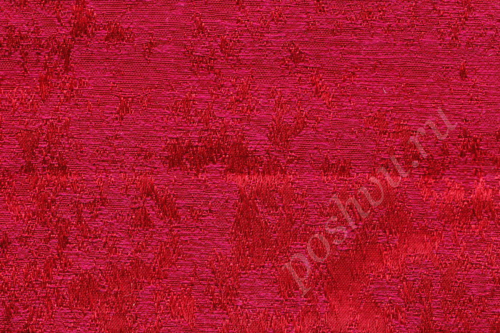 Портьерная ткань MARBLE под мрамор с блеском, цвета граната, шир.138см