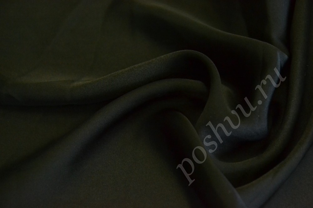 Блузочная ткань глубокого чёрного цвета