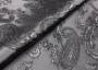 Ткань подкладочная поливискоза жаккард, Огурцы цвет стальной, 93 гр/м2