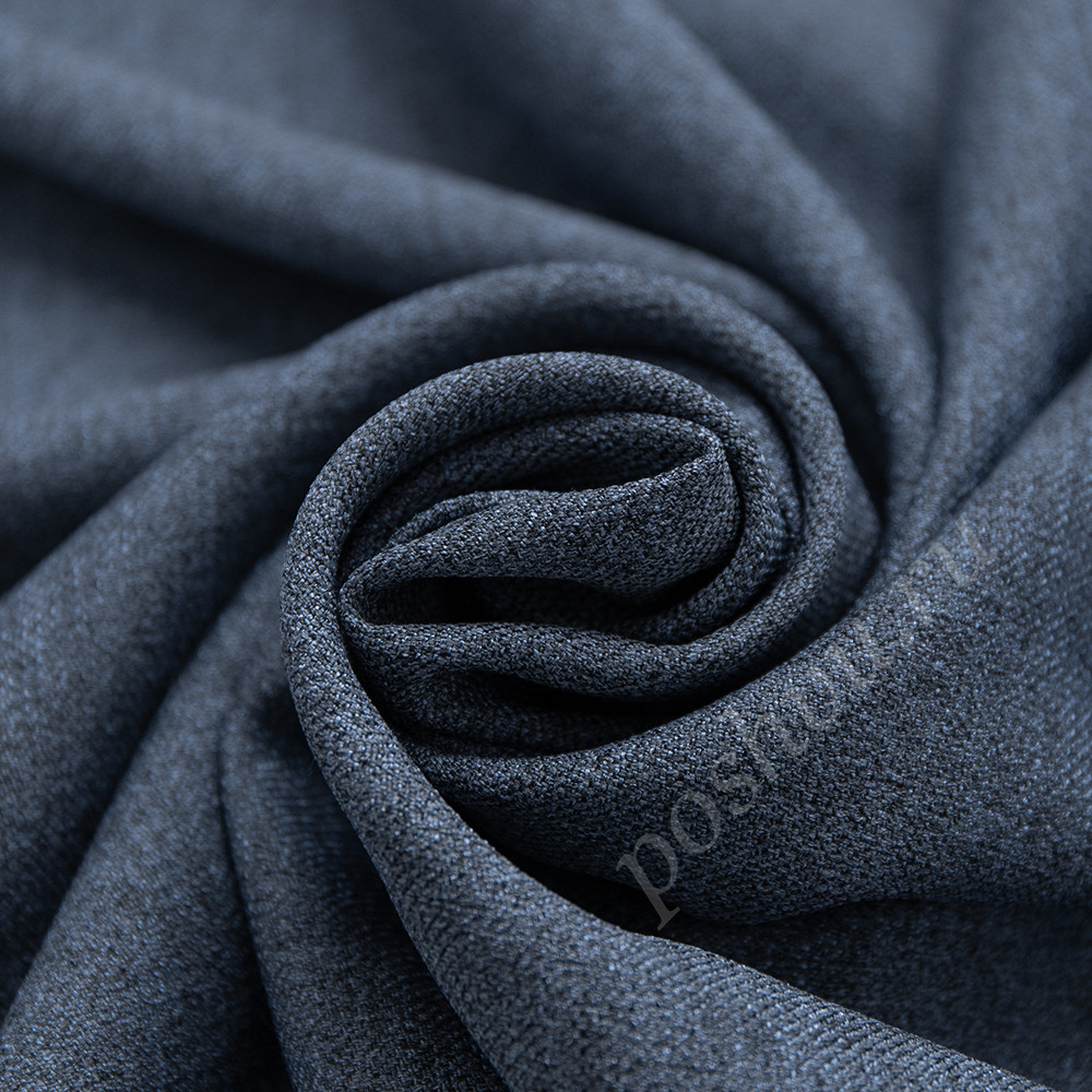 Портьерная ткань LAINE серо-синего цвета, выс.300см