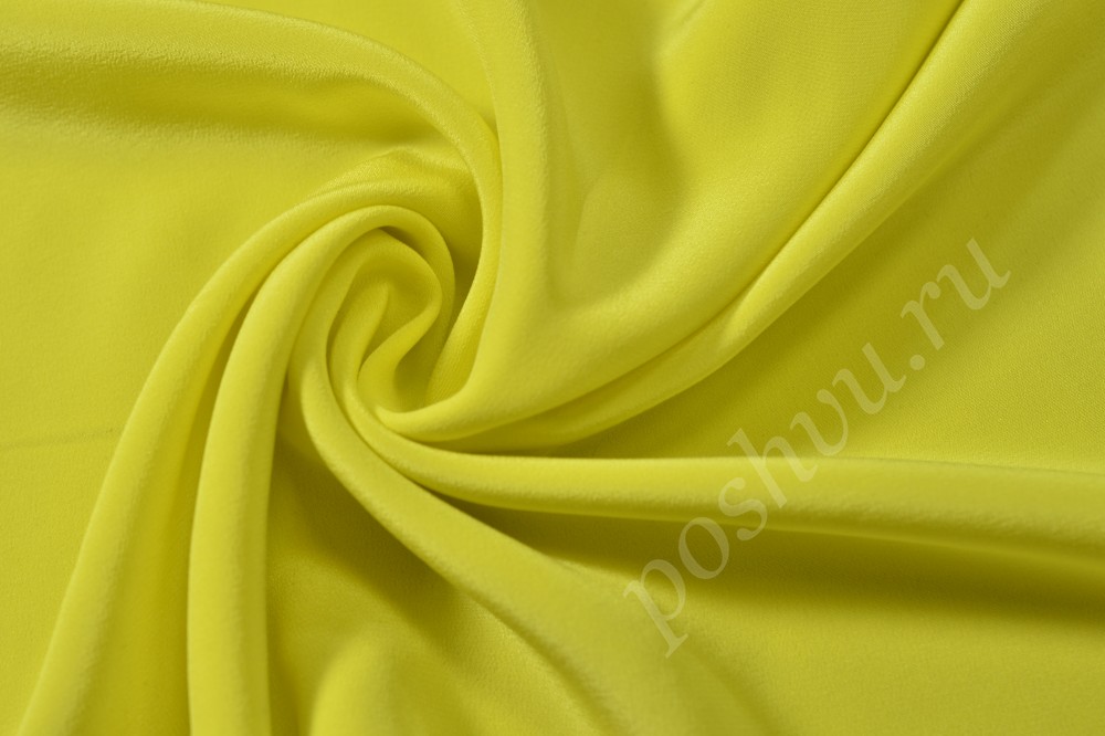 Ткань шелк лимонного оттенка