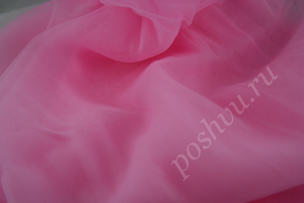 Ткань сетка мягкая розовая Маргаритка