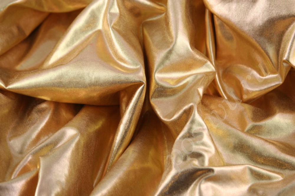 Ткань трикотажная золотая Напалм