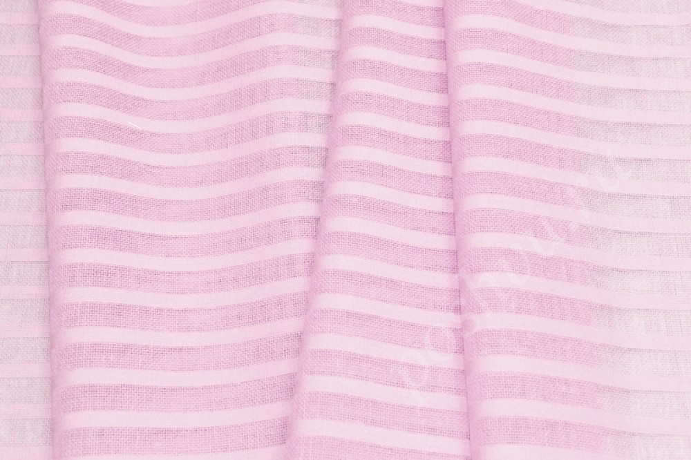 Лен широкий "Stripe" Розовый