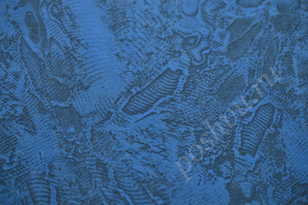 Ткань костюмная Синяя кобра