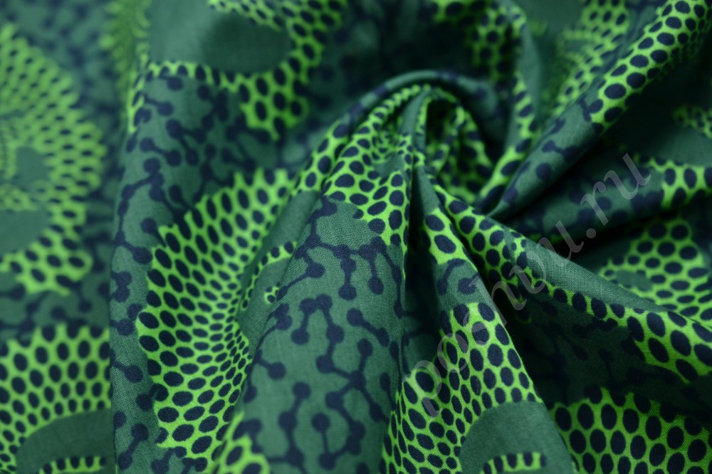 Ткань костюмная Зеленая фантазия