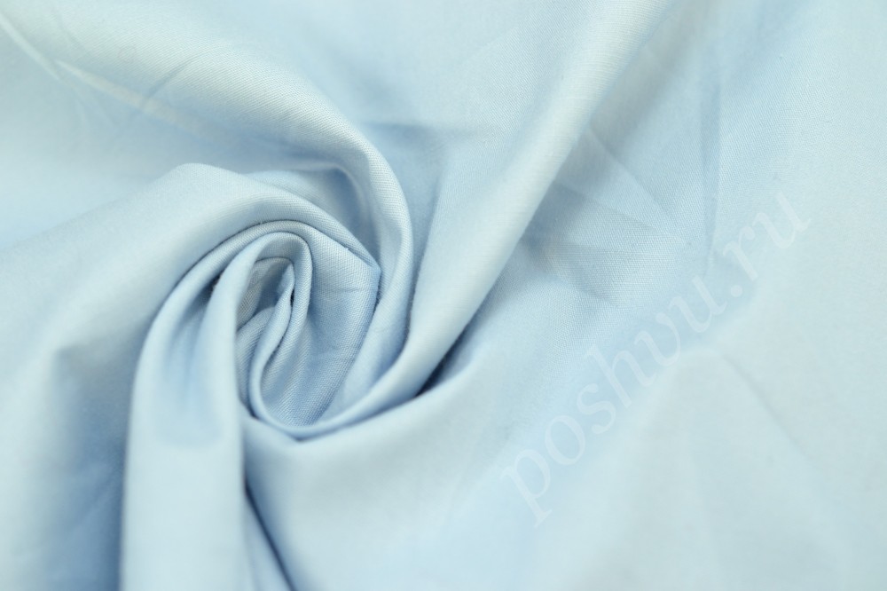 Ткань костюмная бледно-василькового оттенка