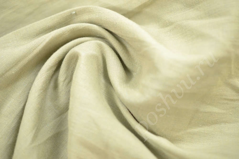 Ткань костюмная оттенка натурального льна