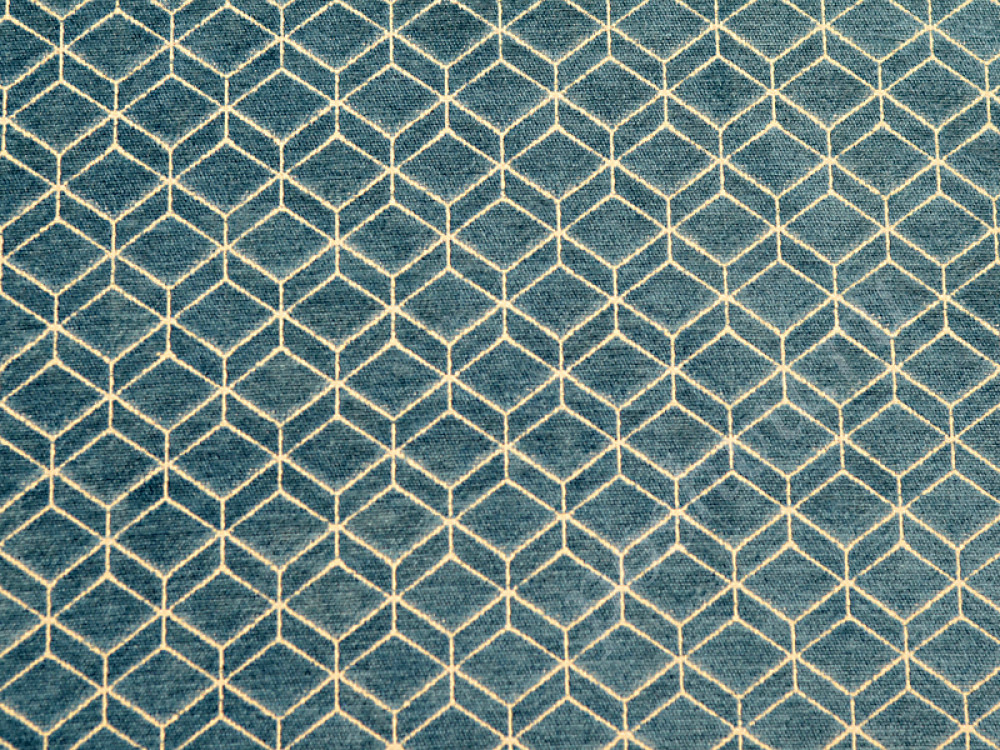 Шенилл PRISMA рисунок призма синего цвета 653г/м2