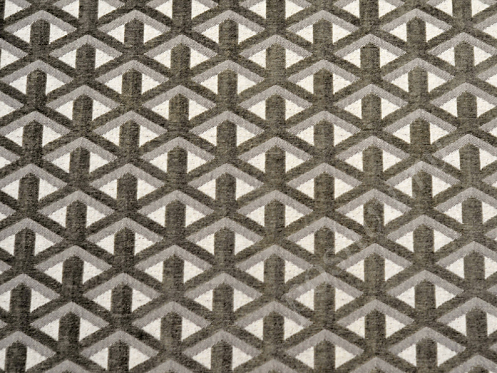 Шенилл PATIO геометрический узор коричневого цвета 673г/м2
