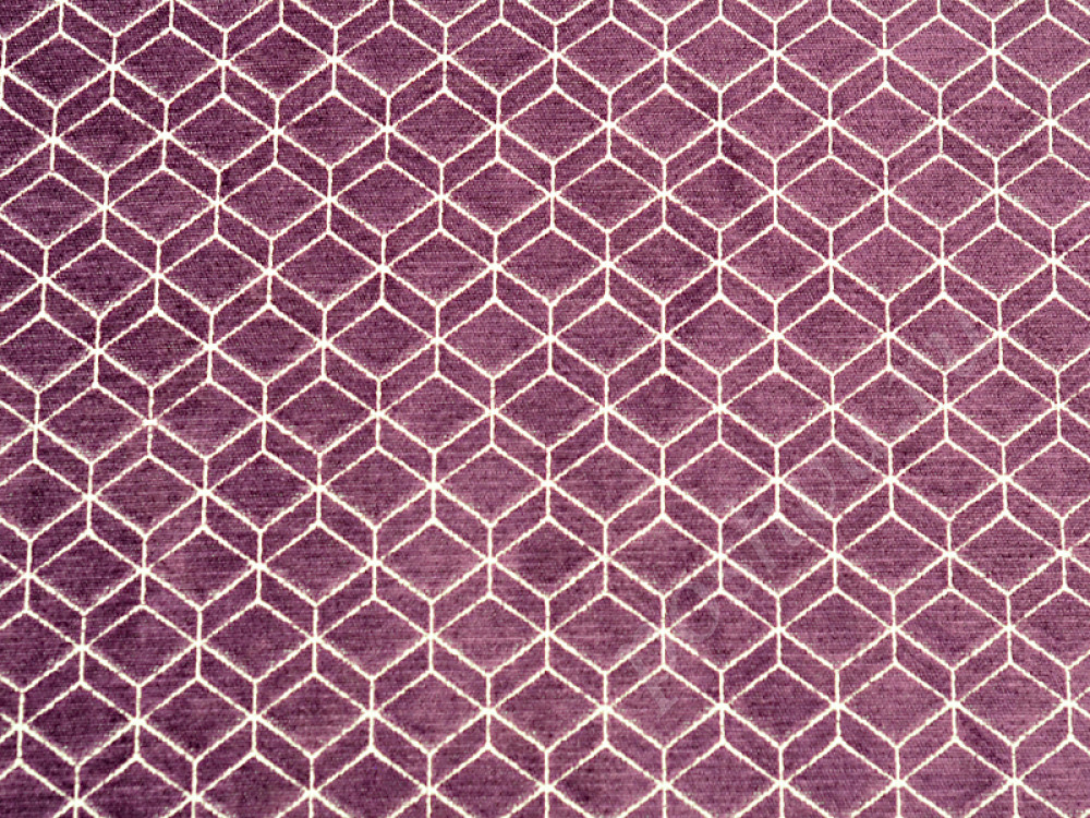 Шенилл PRISMA рисунок призма фиолетового цвета 653г/м2
