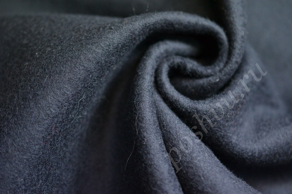 Пальтовая ткань шикарного темно-синего оттенка
