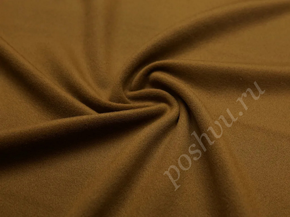 Пальтовая ткань орехового цвета с коротким ворсом