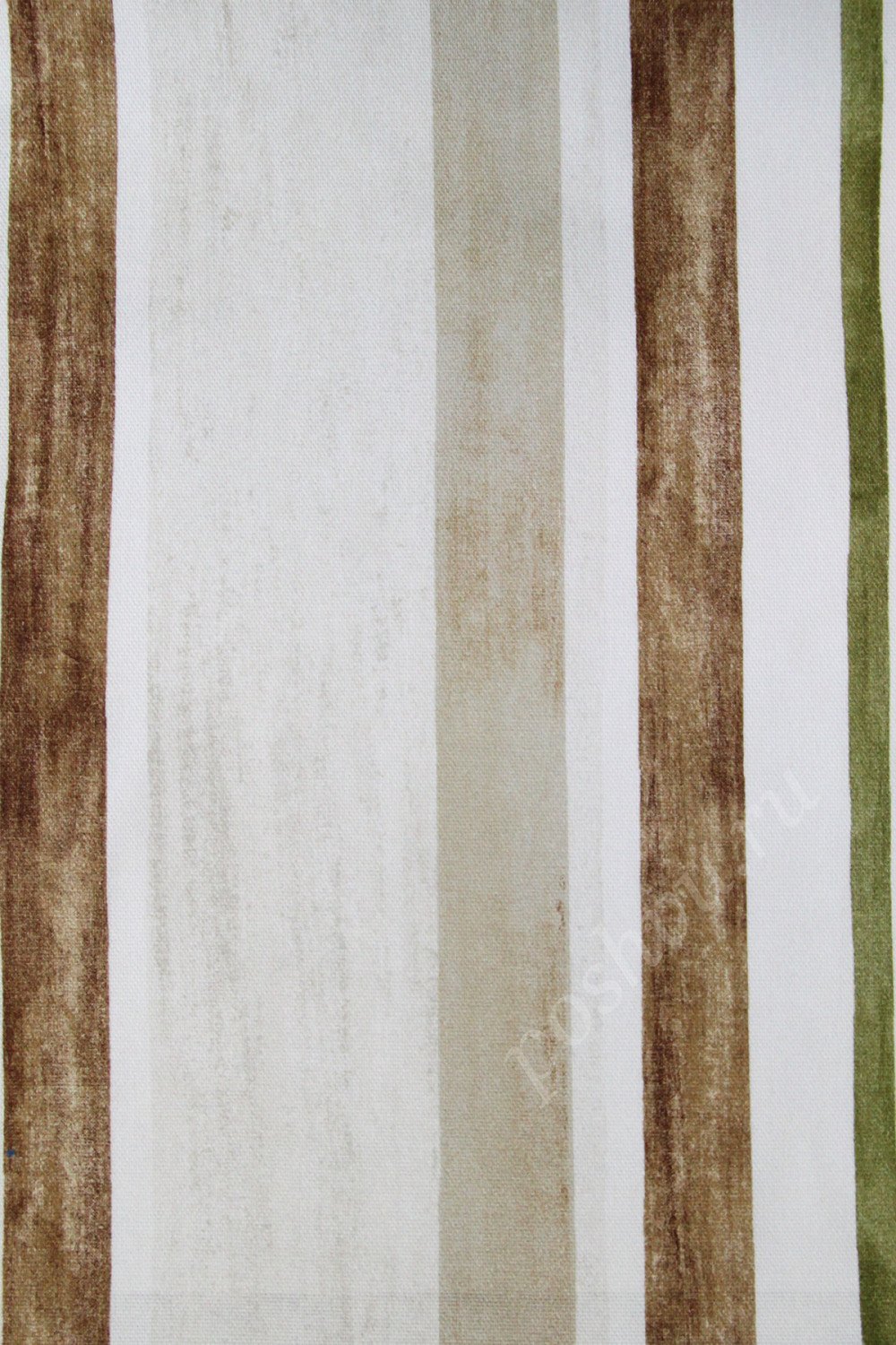 Портьерная ткань рогожка REGENCY коричневые, серые, зеленые полосы разной ширины