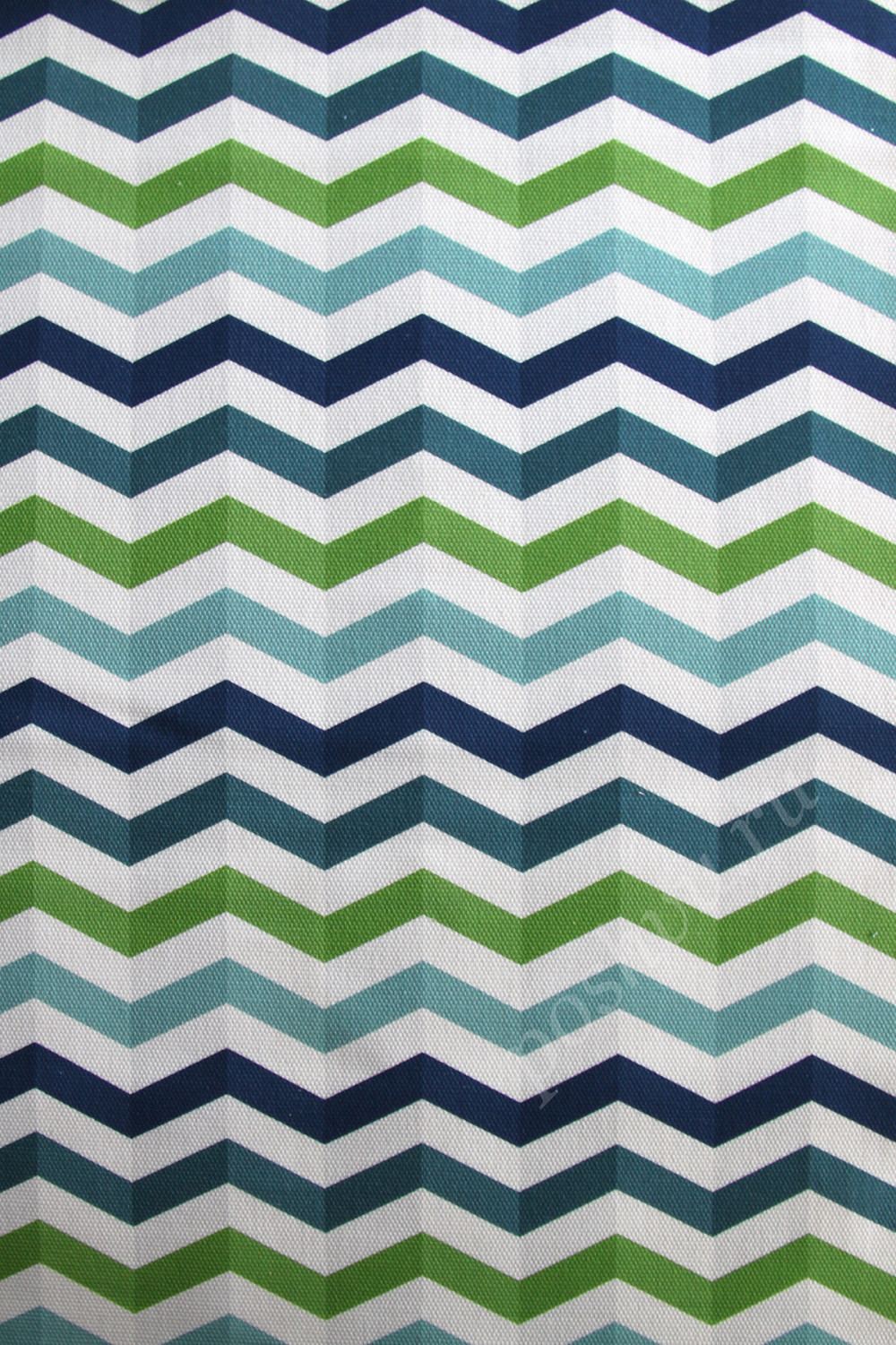 Портьерная ткань рогожка SYMMETRIC геометрический узор зеленые, синие, белые волнистые полосы
