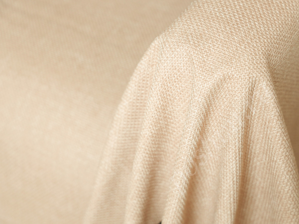 Мебельная ткань рогожка FORTE кремового цвета 370г/м2