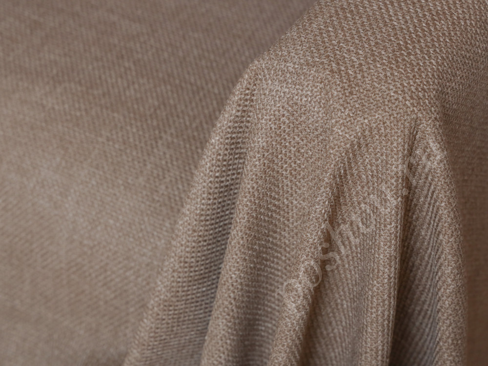 Мебельная ткань рогожка FORTE светло-коричневого цвета 370г/м2