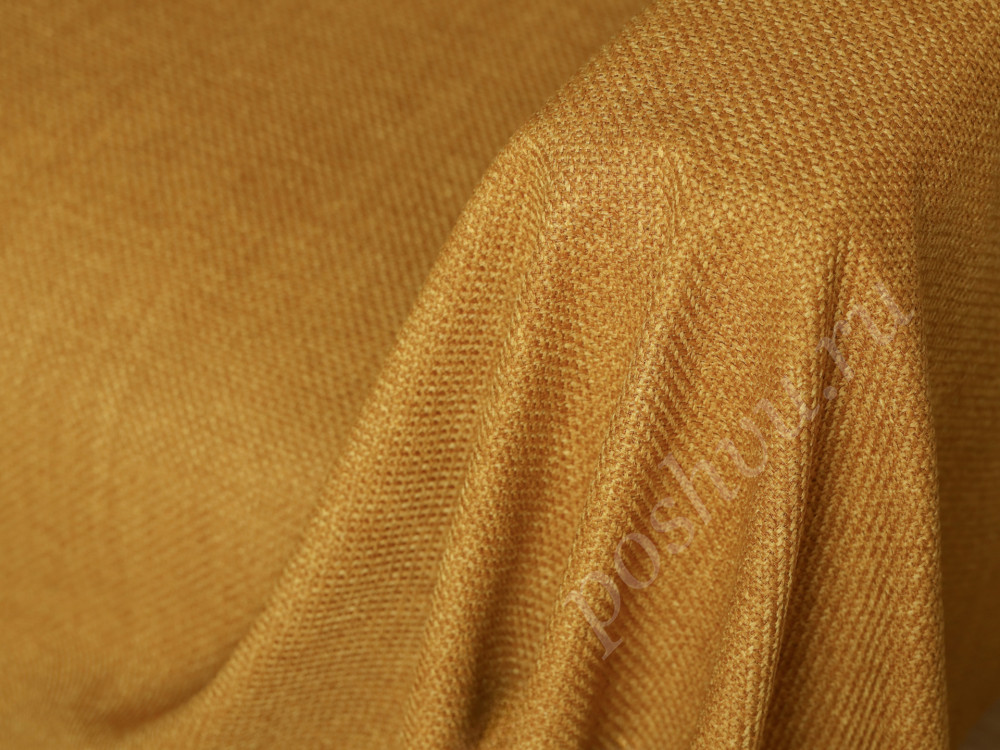 Мебельная ткань рогожка FORTE темно-желтого цвета 370г/м2