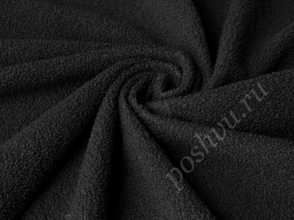 Мебельная ткань велюр BRAVO черного цвета 270г/м2