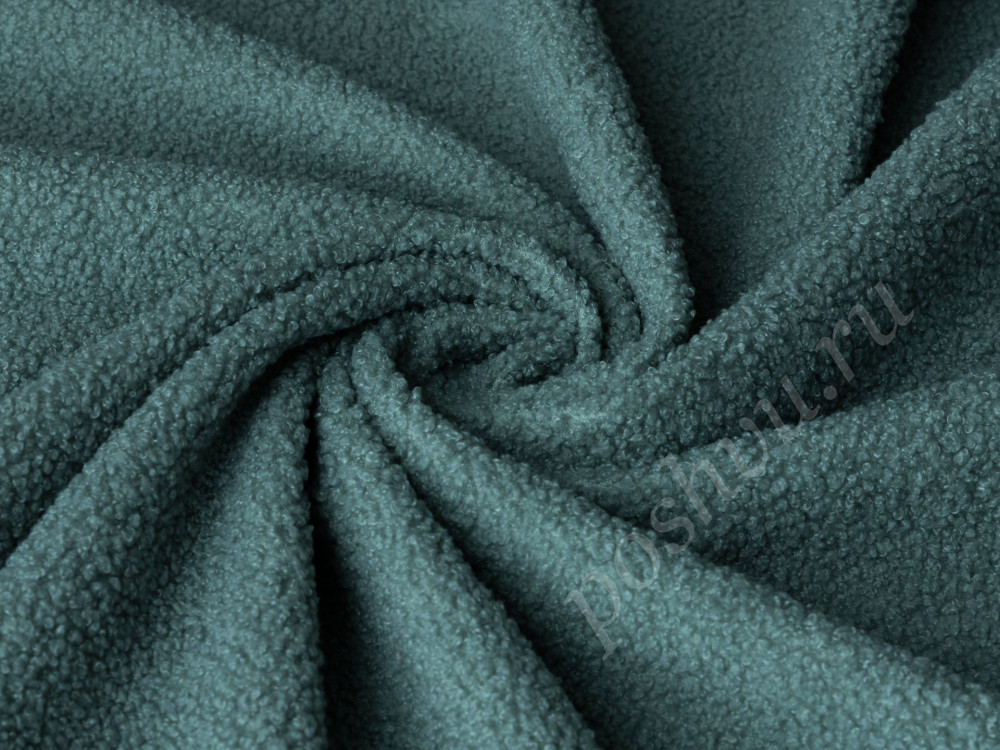 Мебельная ткань велюр BRAVO темно-бирюзового цвета 270г/м2