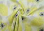 Ткань блузочная белого оттенка в пятна и цветы