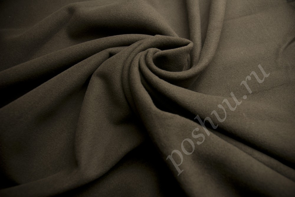 Пальтовая ткань коричневого цвета
