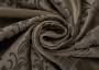 Портьерная ткань бархат FONTANA печатный дамасский узор на коричневом фоне, выс.300см