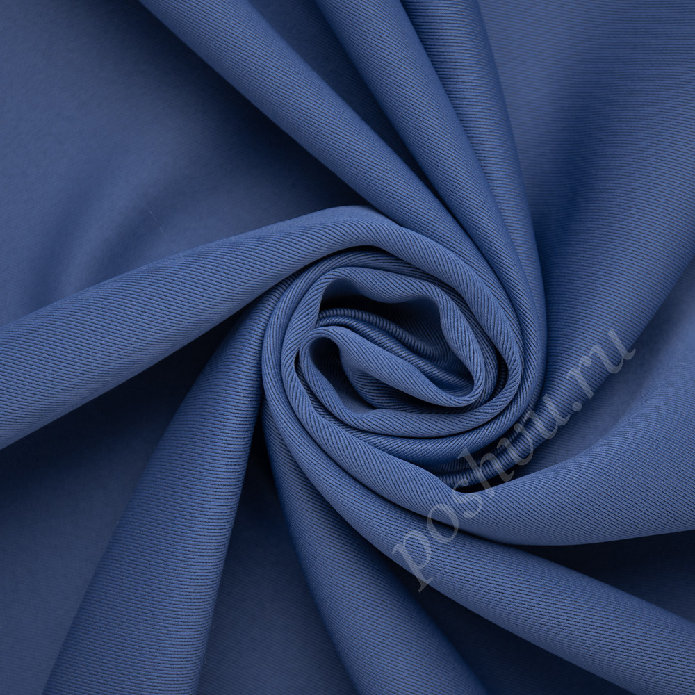 Портьерная ткань блэкаут PIPA серо-синего цвета, выс.310см