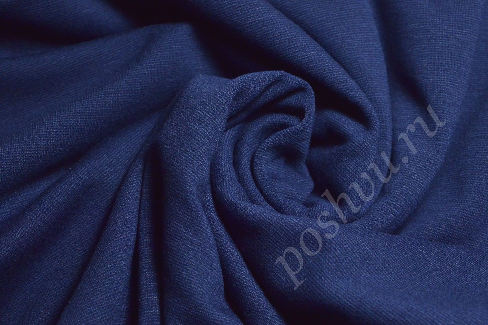Трикотажная ткань тёмно-синего оттенка