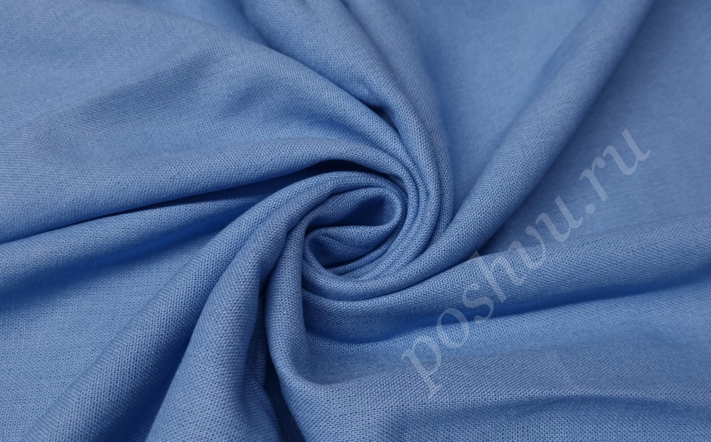 Полулен костюмный серо-голубого цвета, 190 гр/м2