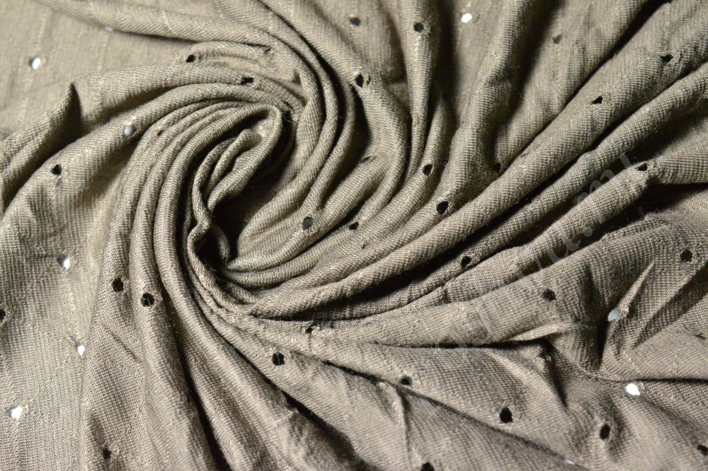 Ткань трикотаж коричнево-серого оттенка