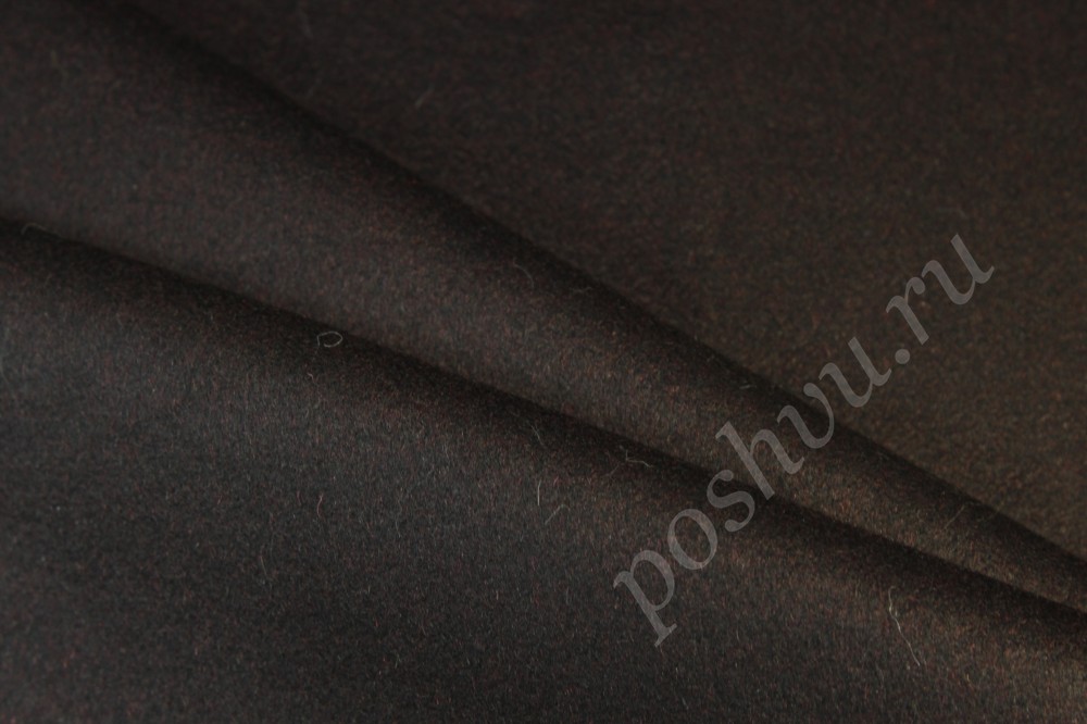 Кашемировая пальтовая ткань Max Mara коричневого цвета