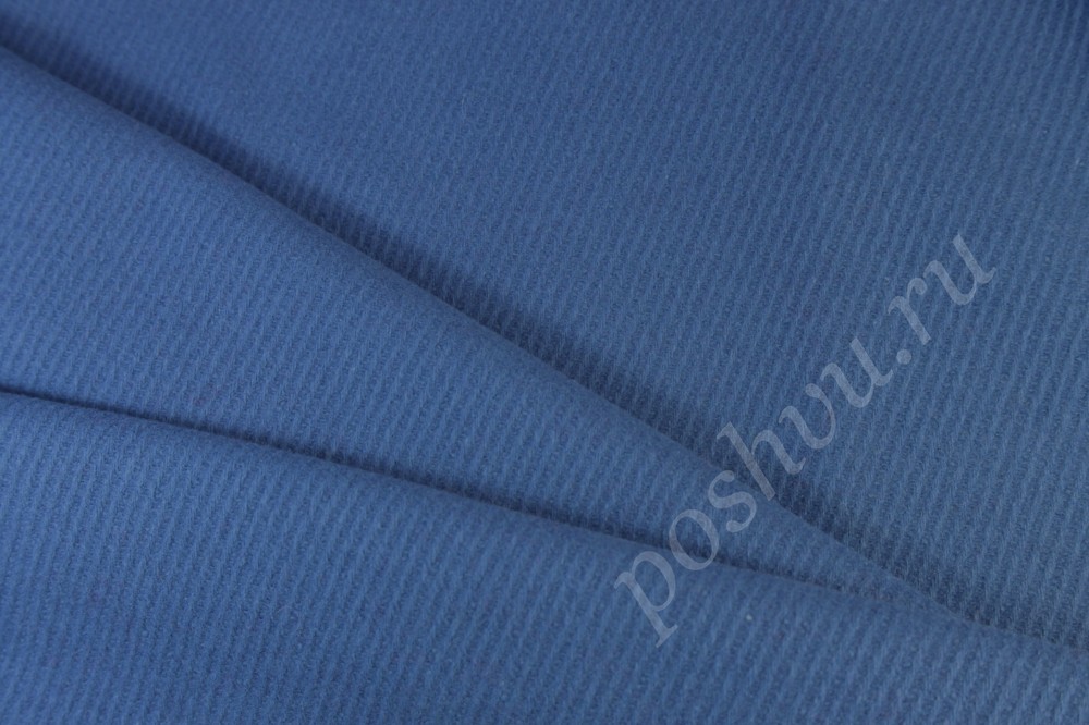 Пальтовая ткань Max Mara синего оттенка