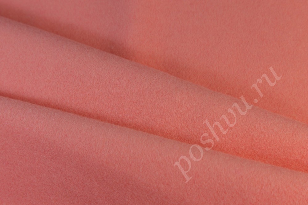 Пальтовая двухсторонняя ткань розового цвета