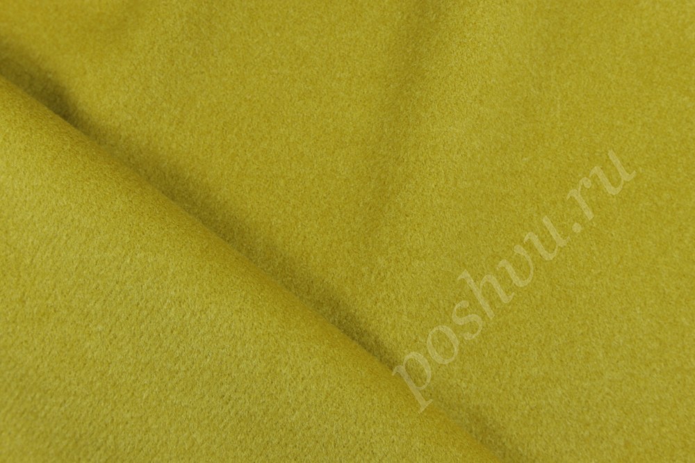 Пальтовая ткань  желтого цвета