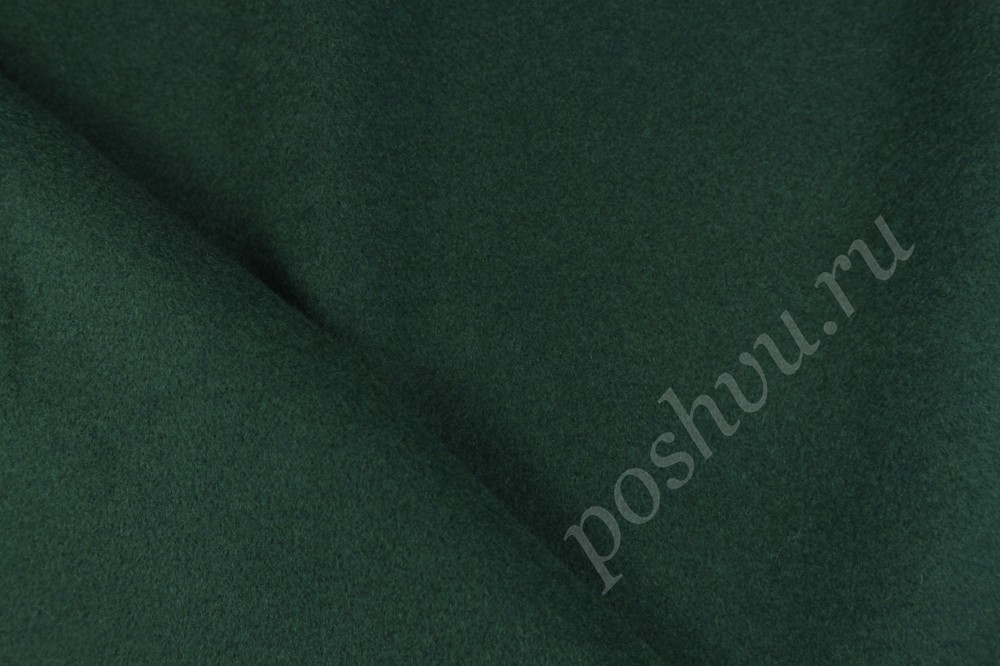 Ткань пальтовая темно-зеленого цвета Max Mara