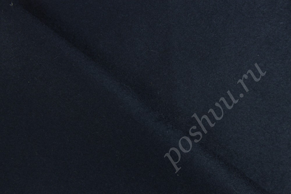 Ткань пальтовая сине-черного оттенка Valentino