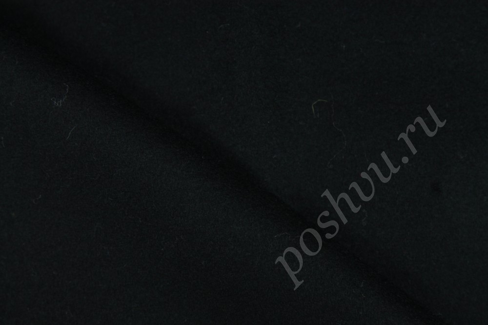 Ткань пальтовая черного цвета Marina Rinaldi