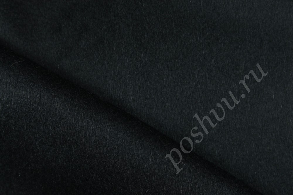 Пальтовая ткань черного цвета 
