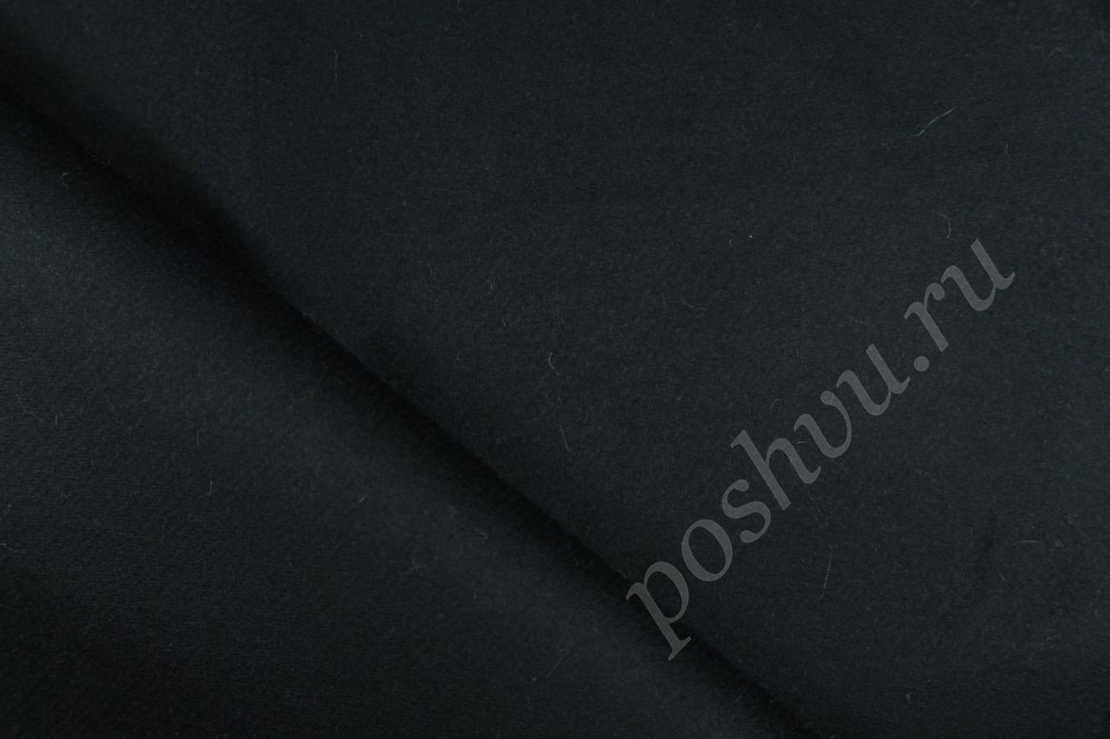 Пальтовая ткань черного цвета Marina Rinaldi
