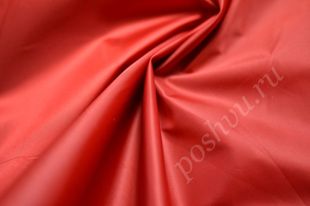 Ткань пальтовка красного цвета