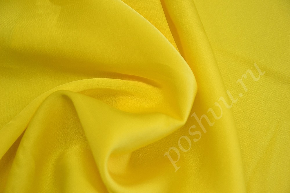 Блузочная ткань ярко-жёлтого цвета