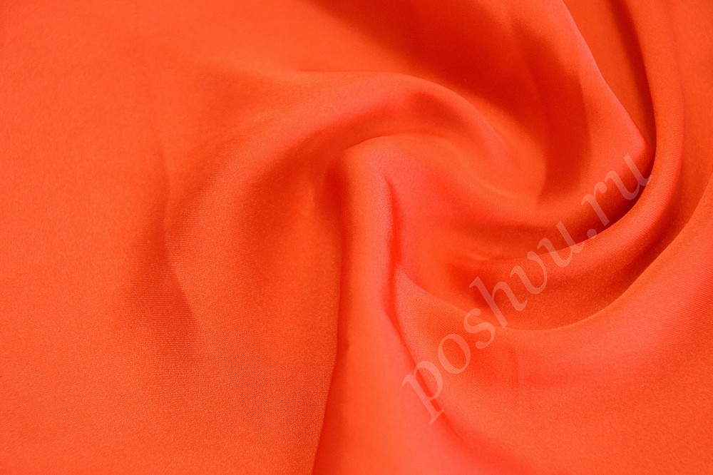Блузочная ткань яркого оранжевого цвета